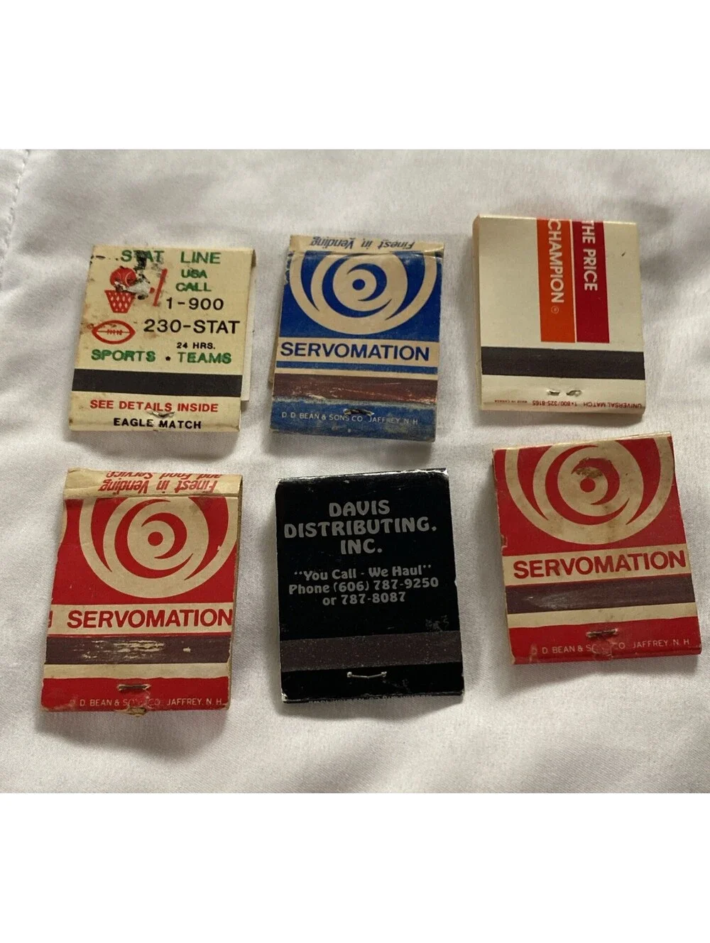 Lot Of 6 Random Vintage Matchbooks